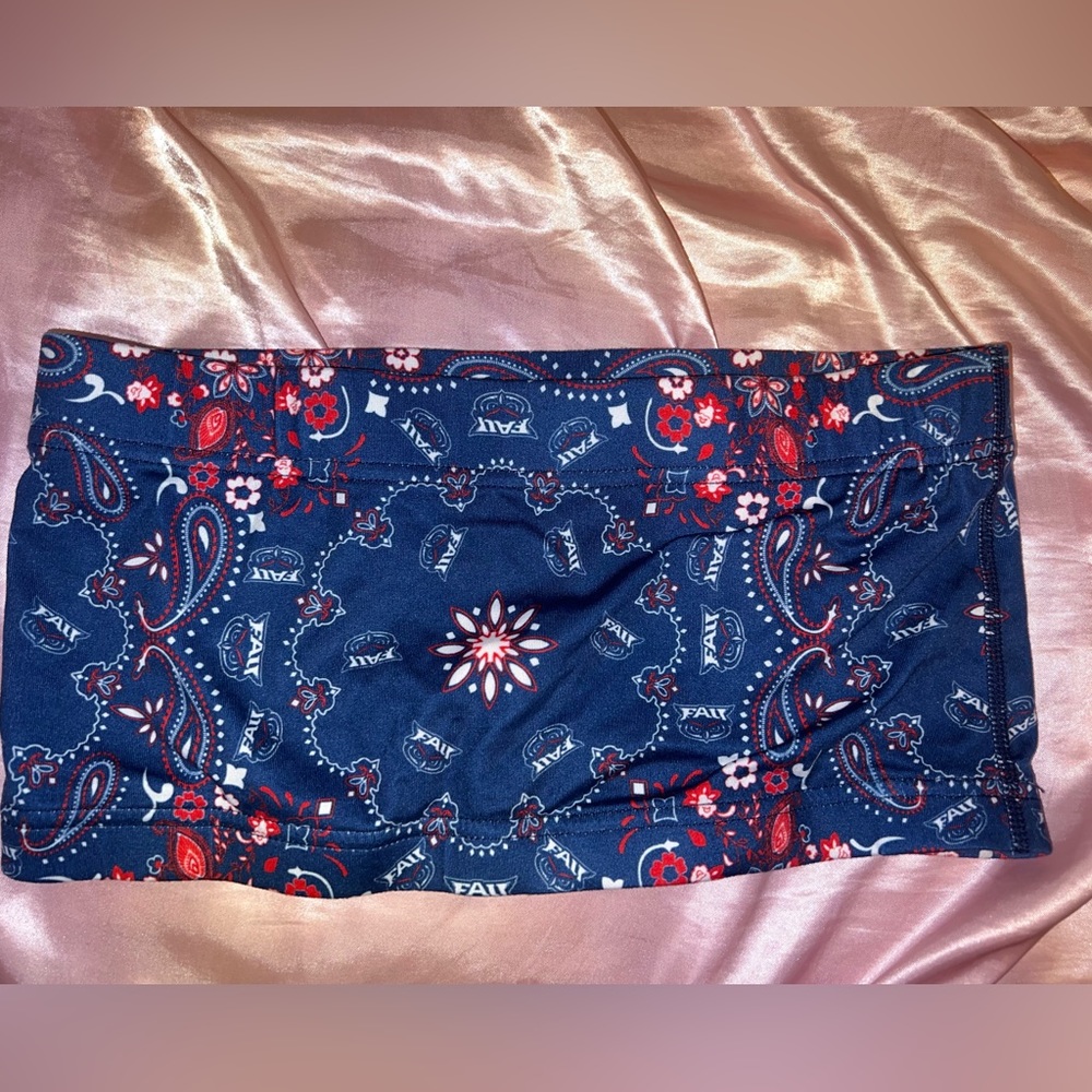 FAU bandana patterned bandeau top